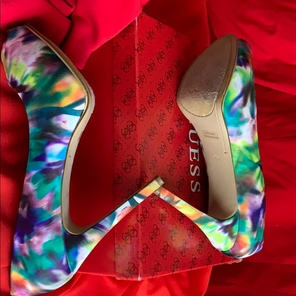 Blue multicolor fabric Fashion shoes - Picture 4 of 7